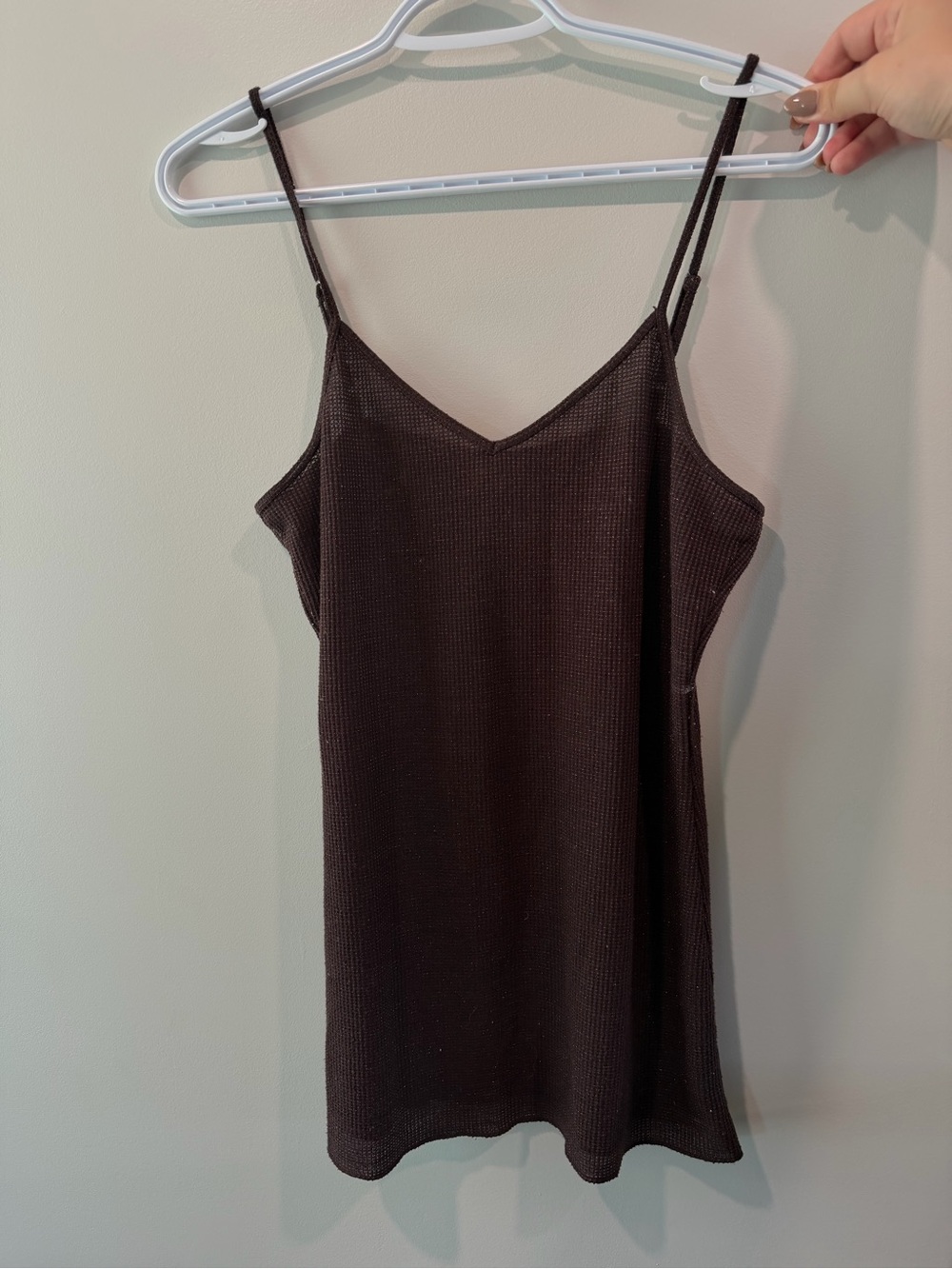 Everyday Black Ribbed V-Neck Cami